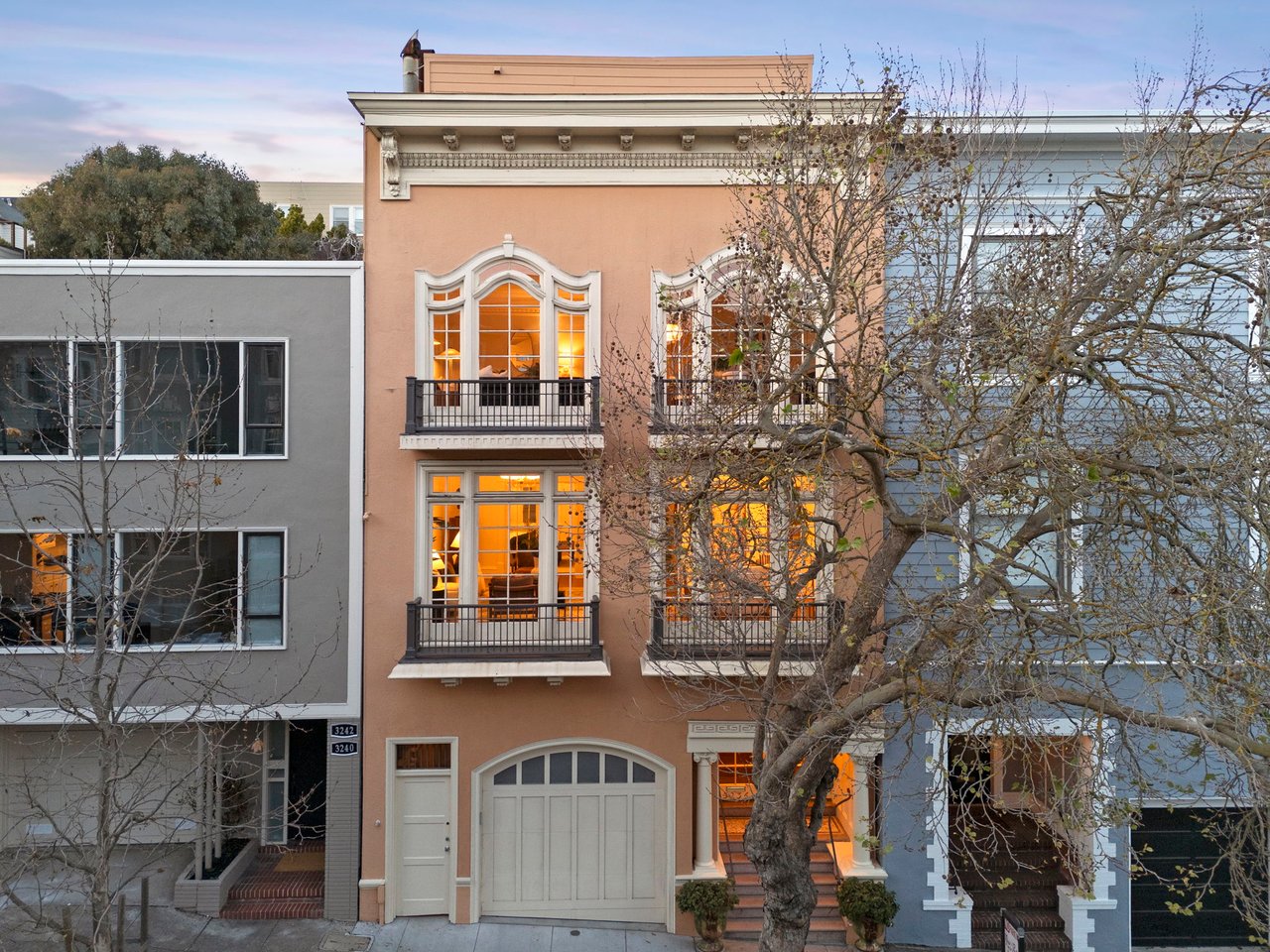 Behind This $4.7M SF Duplex, A Magical Parklike Garden Awaits