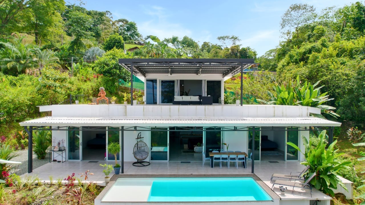 Harmonious Modern Uvita Home with Infinity Pool, Ocean Views, and Rental Options