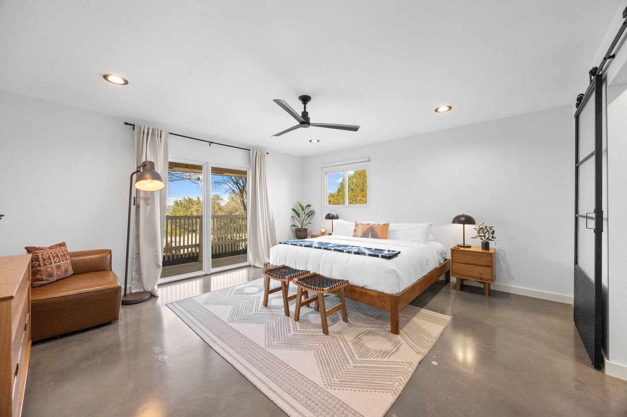 The Ultimate Hilltop Modern Ranch Escape | Upgraded Deck w/ Pool, Panoramic Views, Near Lake Travis and Golf Course