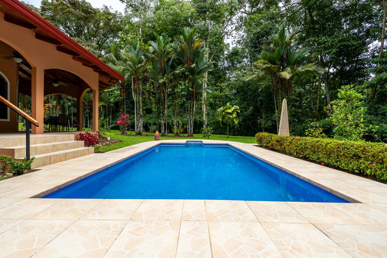 Ojochal Home for Sale with Pool, Creek & 1.6 Acres