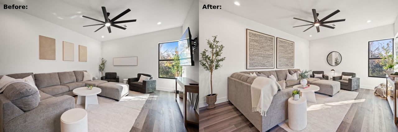 Before and after Airbnb design transformation Tampa