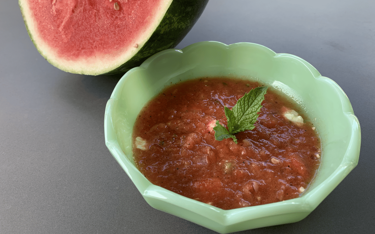 Chilled Watermelon Tomato Gazpacho