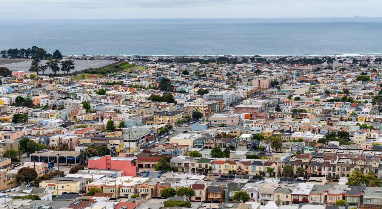 Aerial view of the Sunset District