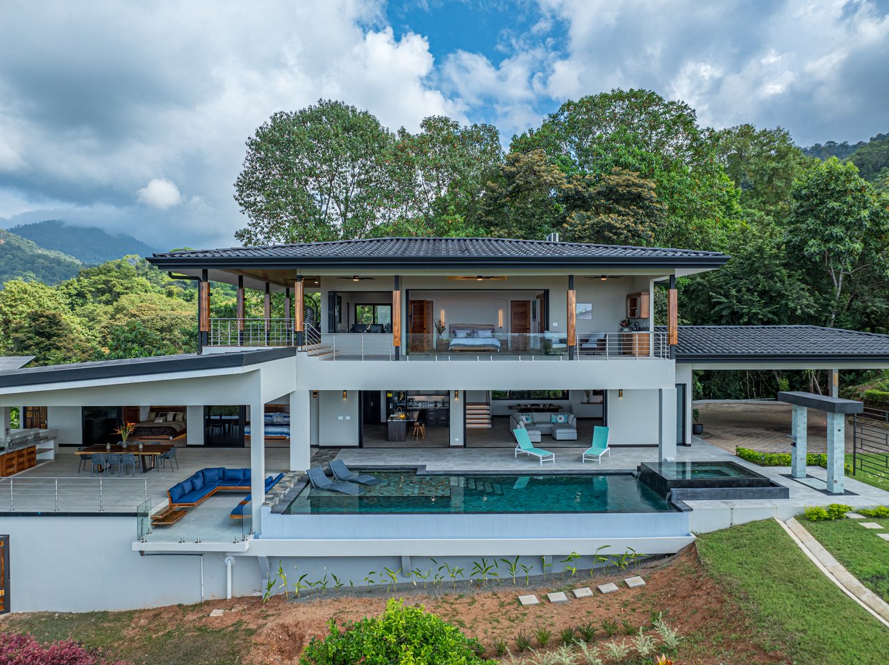 4 ACRES – 3 Bedroom Home “The Crystal Shire” With Wide Ocean View, Creek, Solar Power, Fine Craftsmanship, Self Sufficiency!!