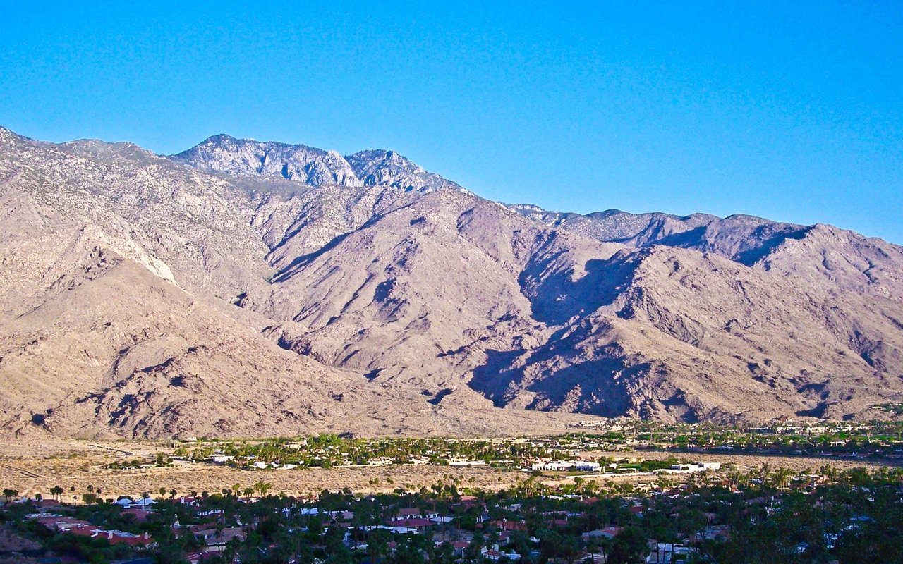South Palm Springs below the mountains near the Frank Bogert Trailhead in May 2012