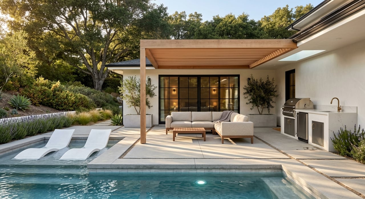 Backyard Living In Almaden: Pools, Patios And Views