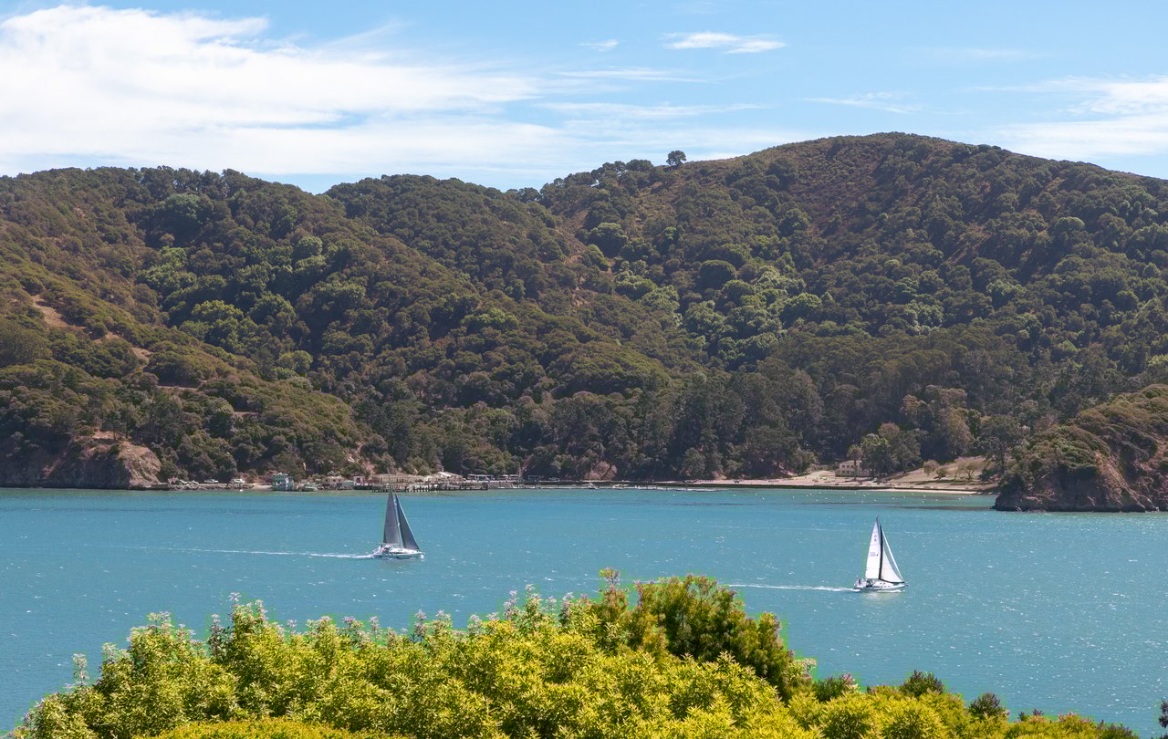 Picturesque Views of Angel Island and the Golden Gate Bridge