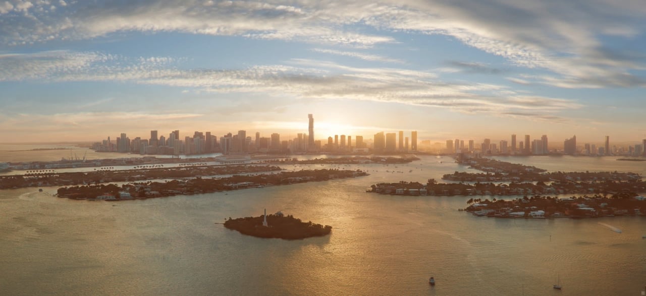 May 2024 - Cranes Installed for 100-Story Waldorf Astoria Miami