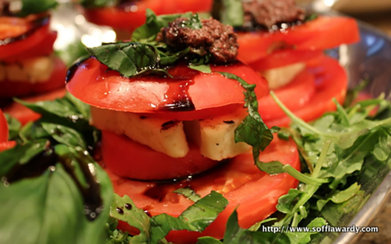 Tomato, Halloumi and Watermelon Salad