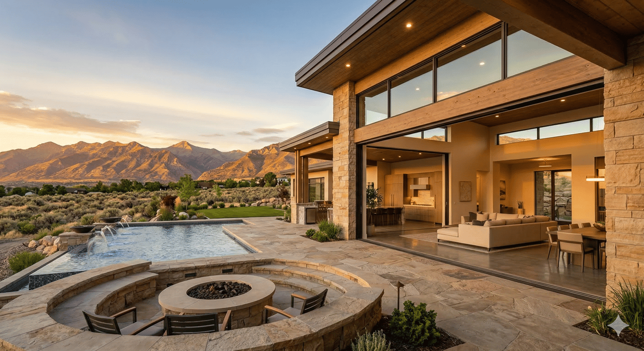 Modern luxury home with seamless indoor-outdoor living