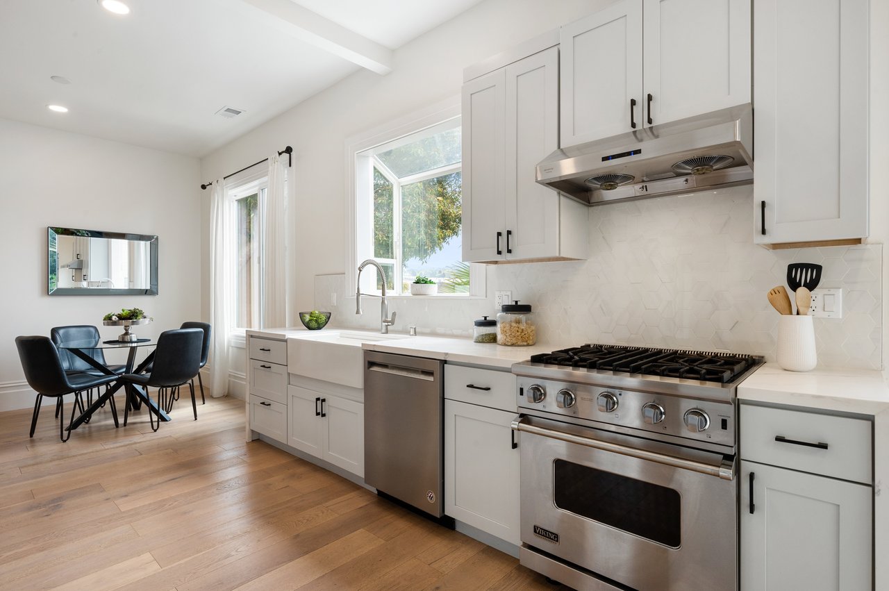 A nicely staged kitchen in a San Francisco home, symbolizing how Days on Market influences buyer perception.