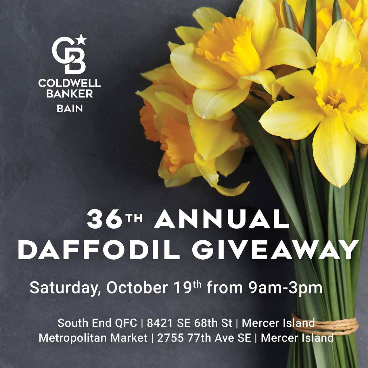 Stop by for Free Daffodil Bulbs - Saturday, October 19th