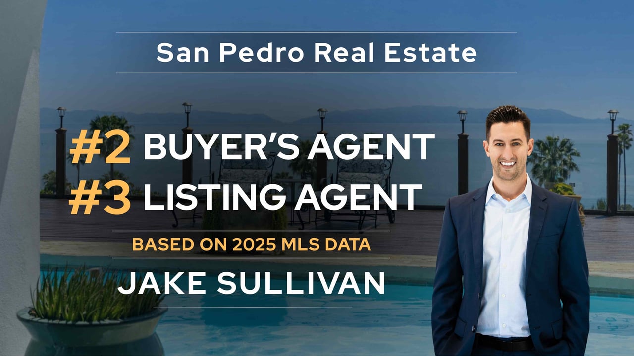 San Pedro Realtor Jake Sullivan ranked #2 Buyer's Agent and #3 Listing Agent in San Pedro based on 2025 MLS data.