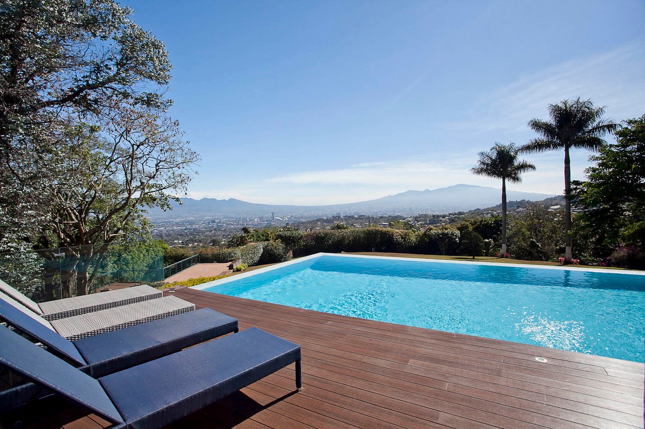 Hilltop Pool Estate Tennis Court, Escazu, San Jose