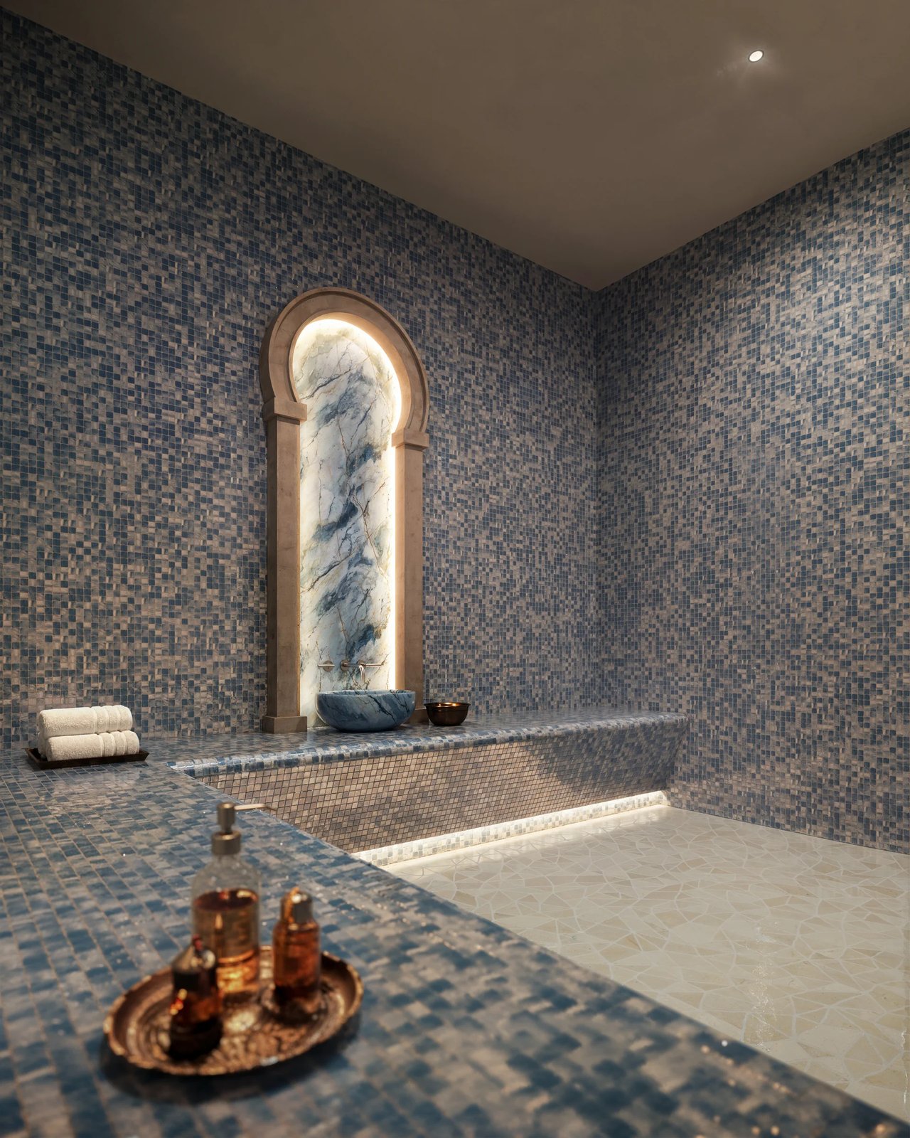 The Ritz-Carlton Residences Fort Lauderdale Beach hammam rendering.