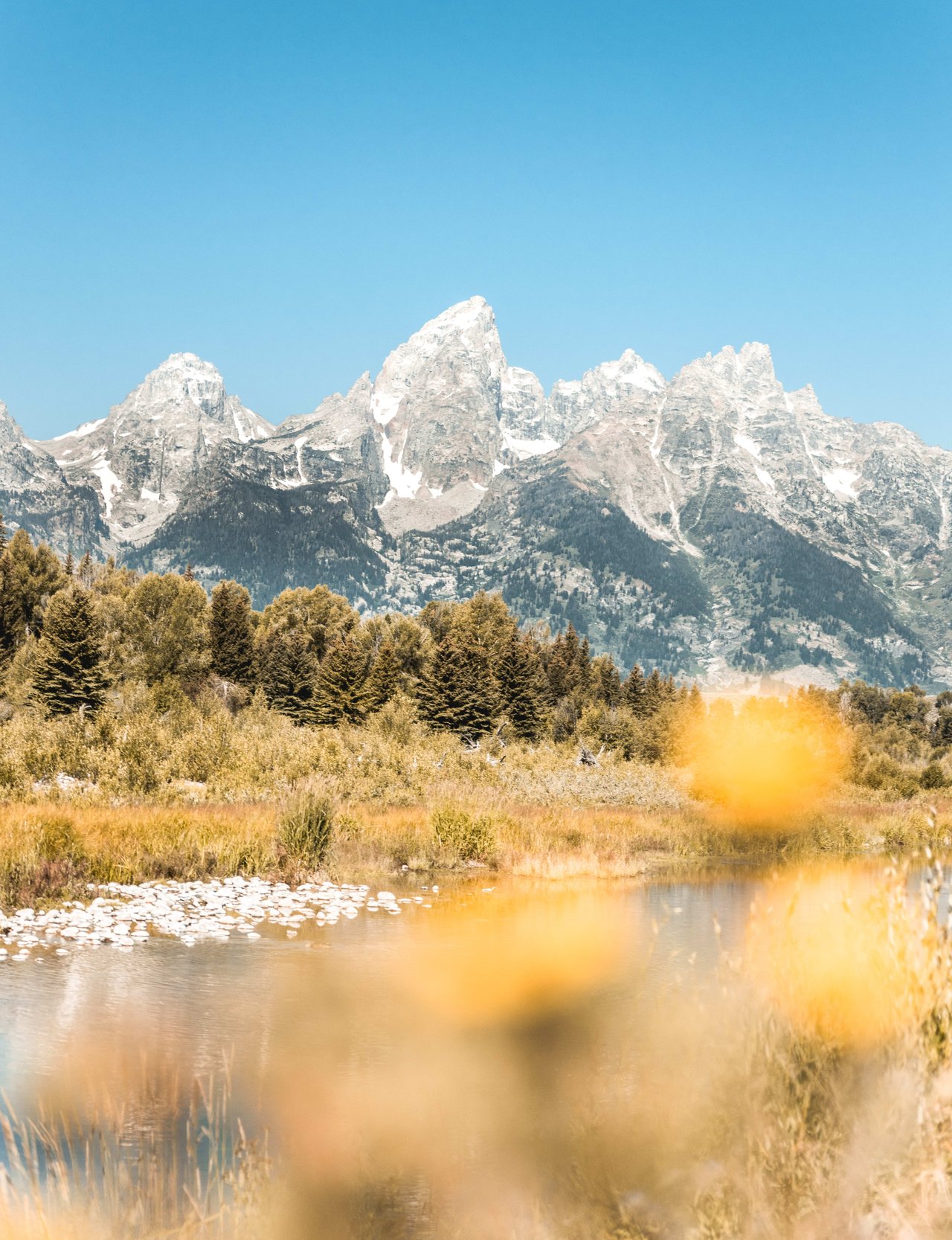 Image of Tetons in fall by bobby Stevenson