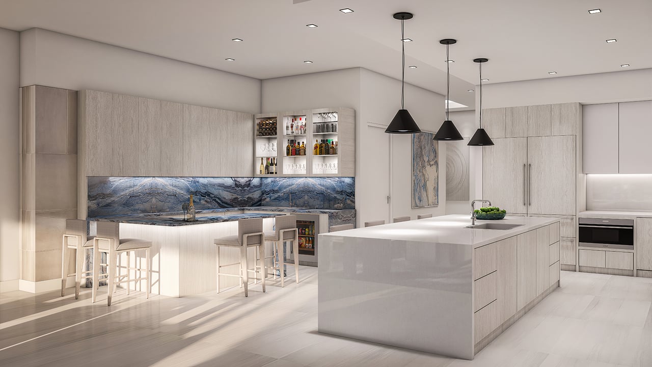 The Ritz-Carlton Palm Beach residence bar and kitchen 