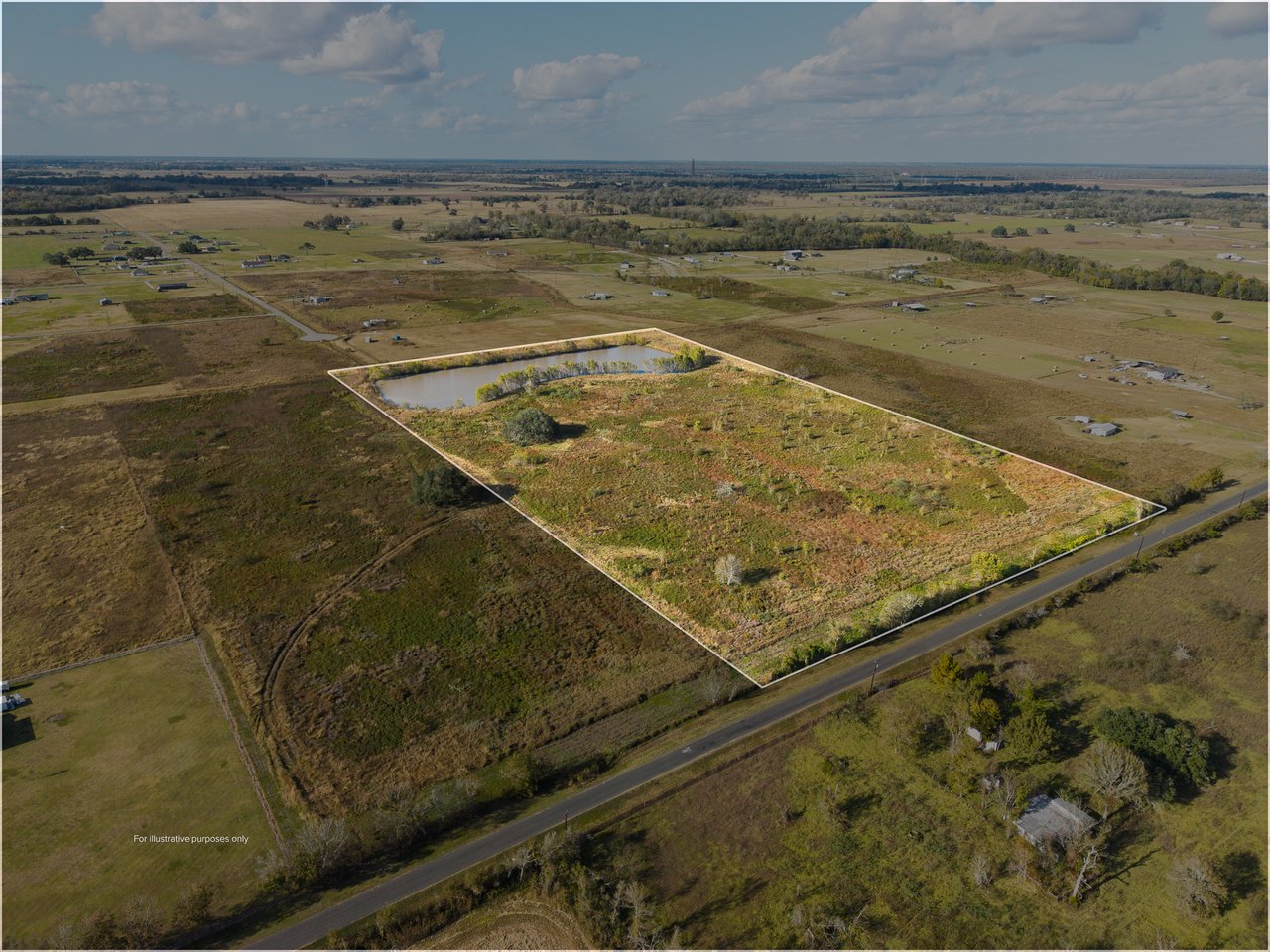 20 Acres of Land for Sale with Pond | Boling, TX | Aqua Terra Real Estate