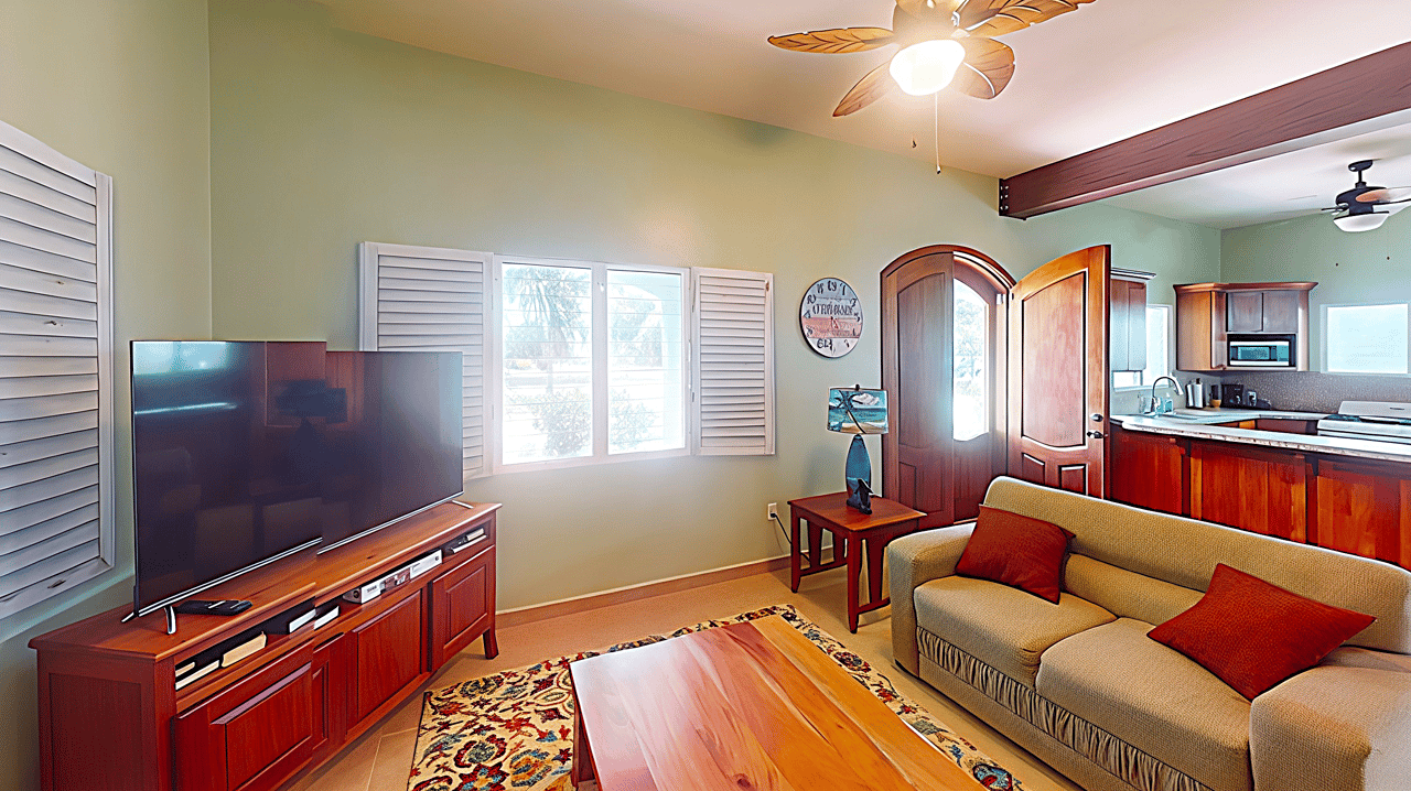 Waterview Villa steps away from 9 hole golf course and the Caribbean Sea