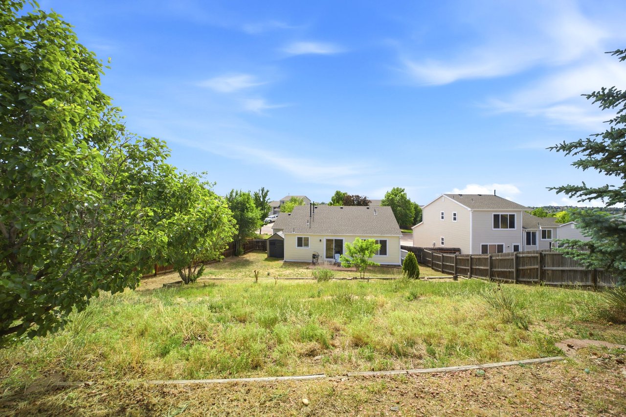 Huge backyard with room to create an oasis