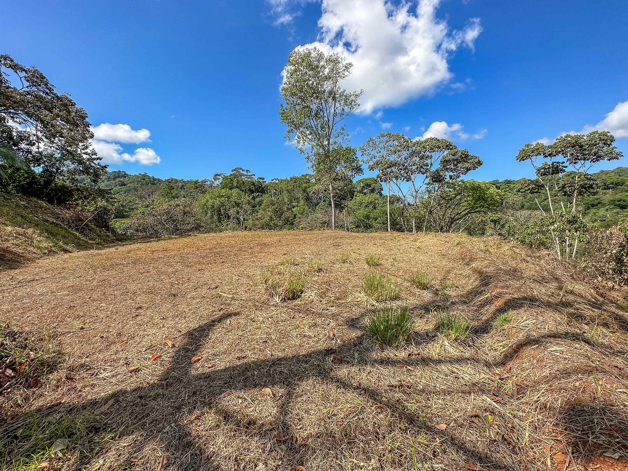 An elevated 1.2 acres lot with two plantels, panoramic mountain and jungle views.