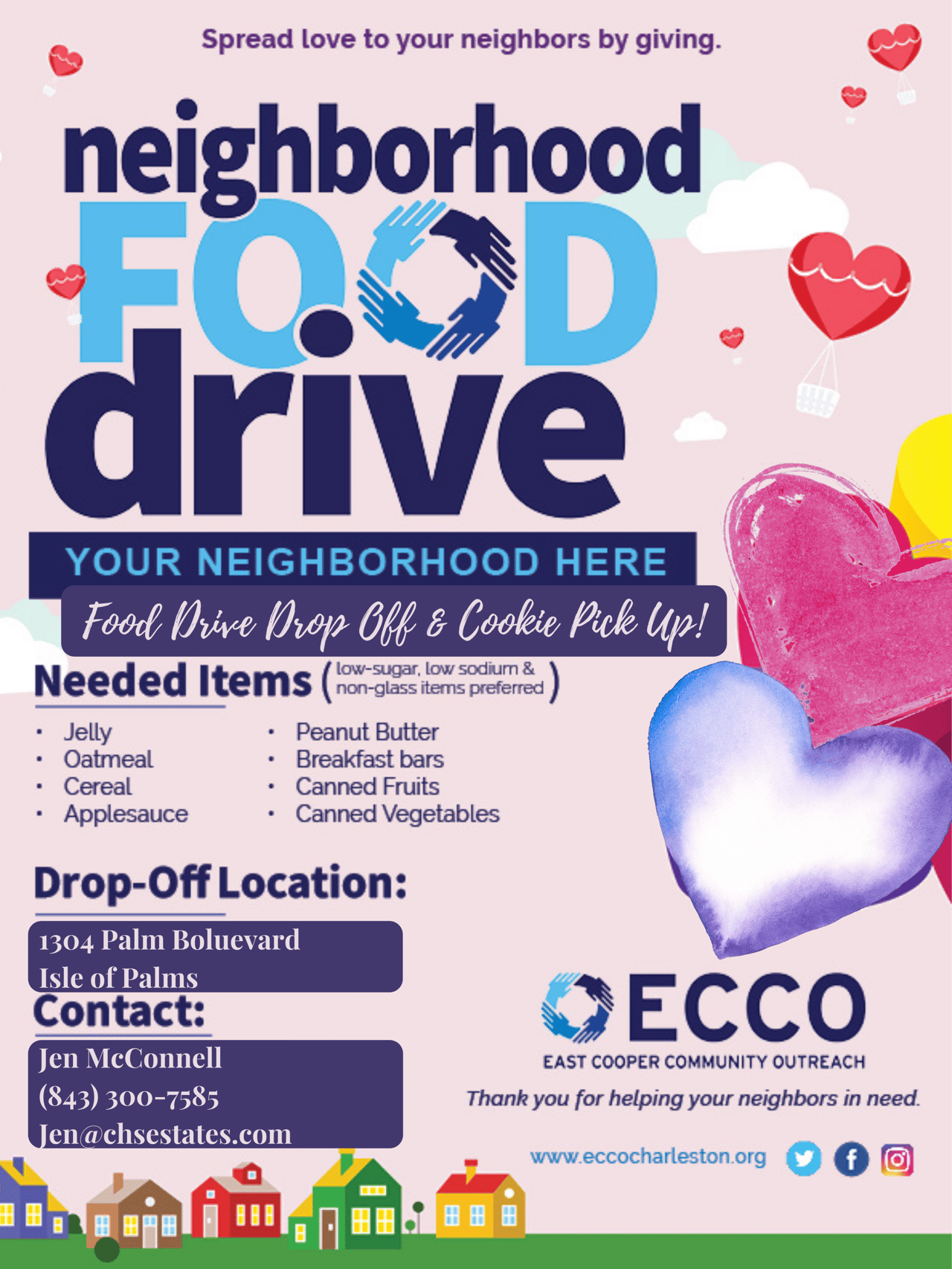 We're Hosting: ECCO Food Drive + Valentine's Day Cookie Giveaway!!