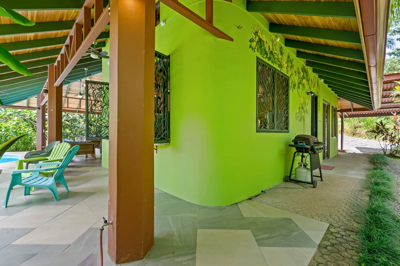 Casa Loro Verde,  Rainforest Jungle Retreat Home on 5.24 Acres in Portalon!