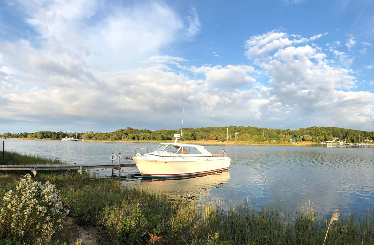 East Hampton Waterfront with Dock