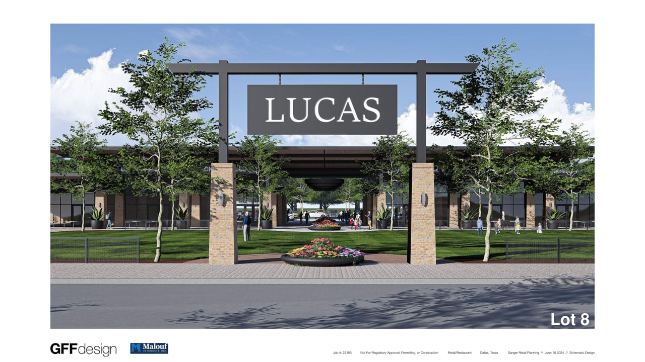 Artist Rendering of New Shopping Center Coming to Lucas at Parker and Southview