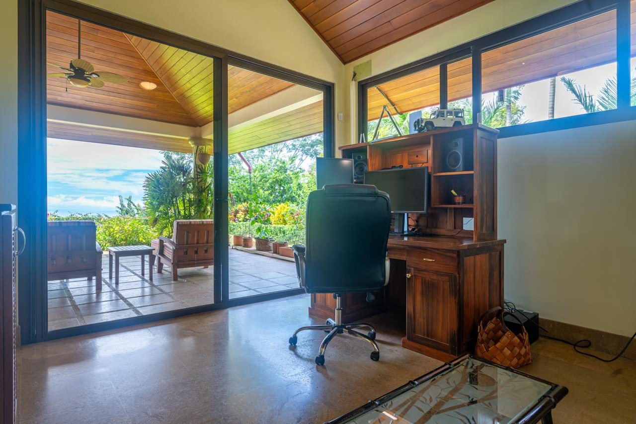 Ocean, jungle & mountain views on a meticulously landscaped 3-home family compound