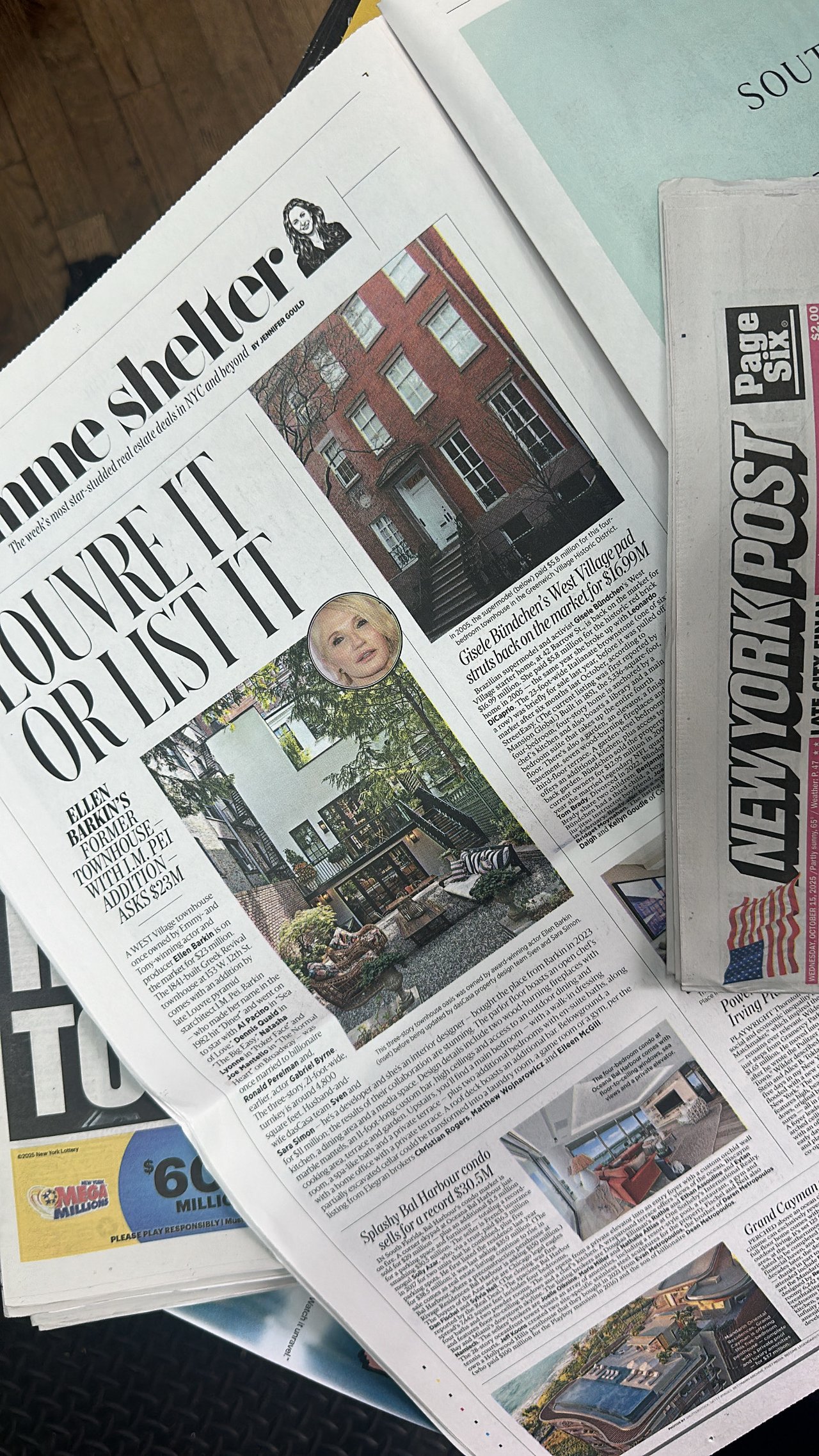 Ellen Barkin’s former West Village townhouse with I.M. Pei addition hits the market