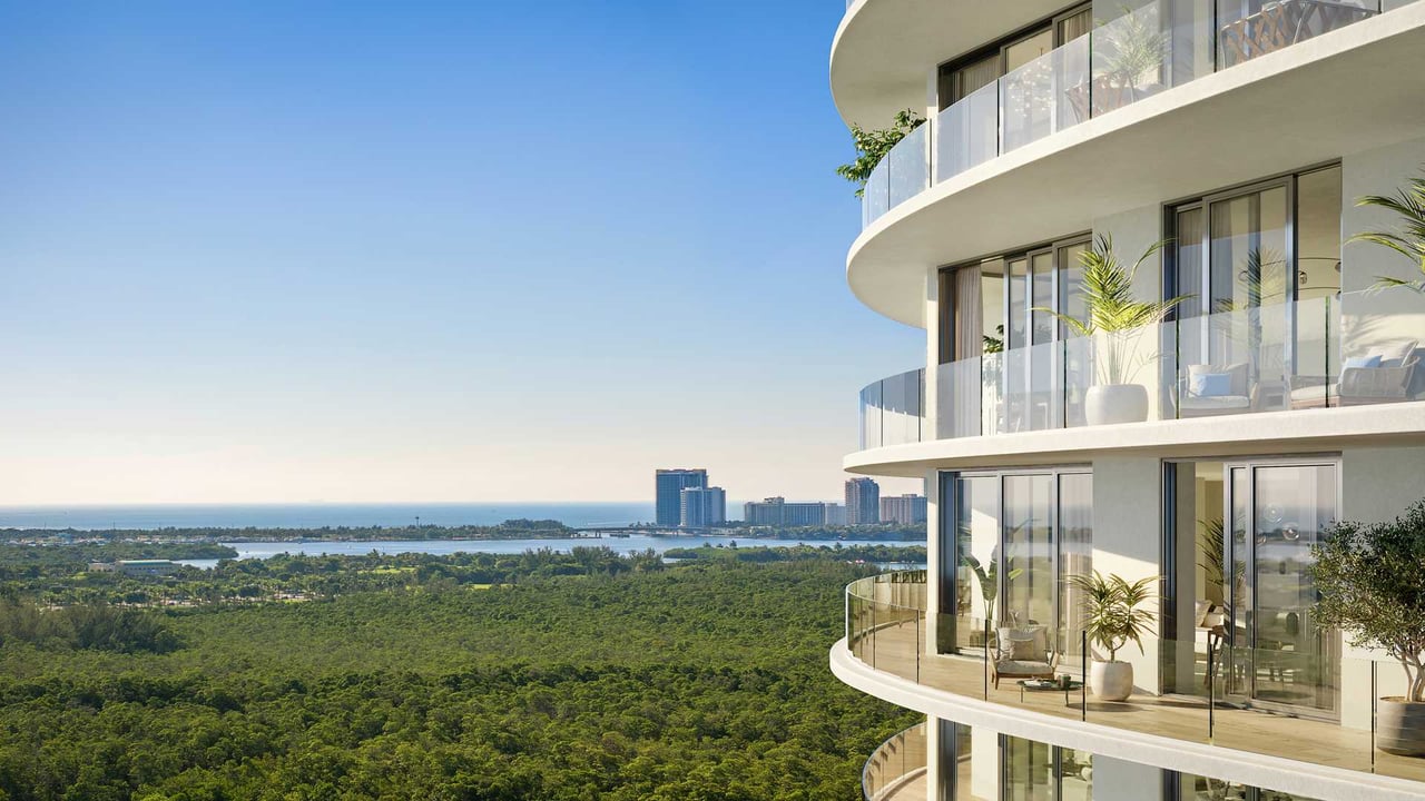 One Park Tower balcony view ocean