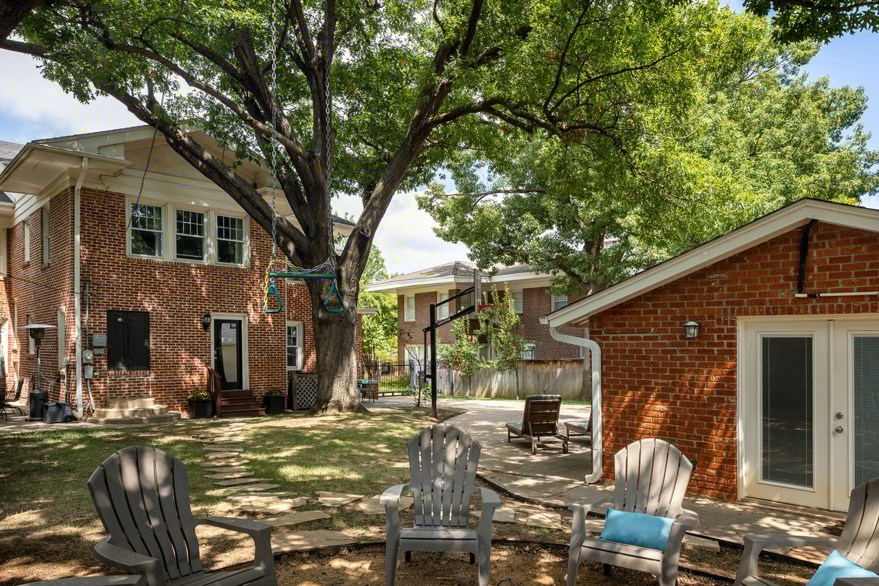 Yard with massive tree historic gatewood