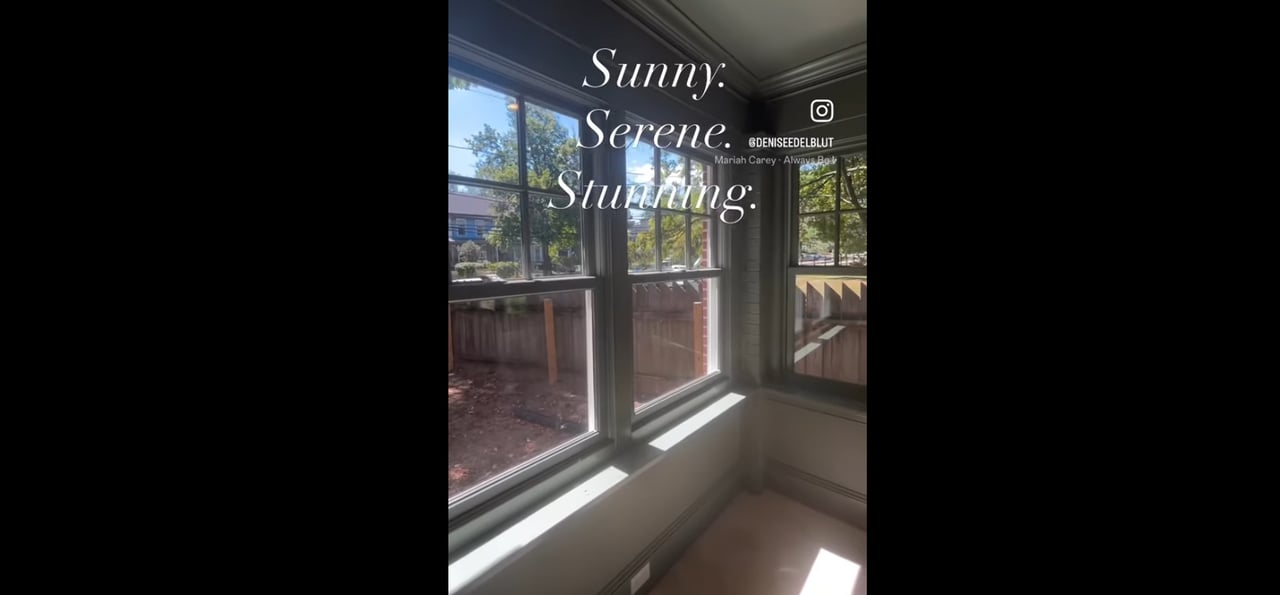 Bright, Garden-Green Sunroom at 100 W Bridge St.