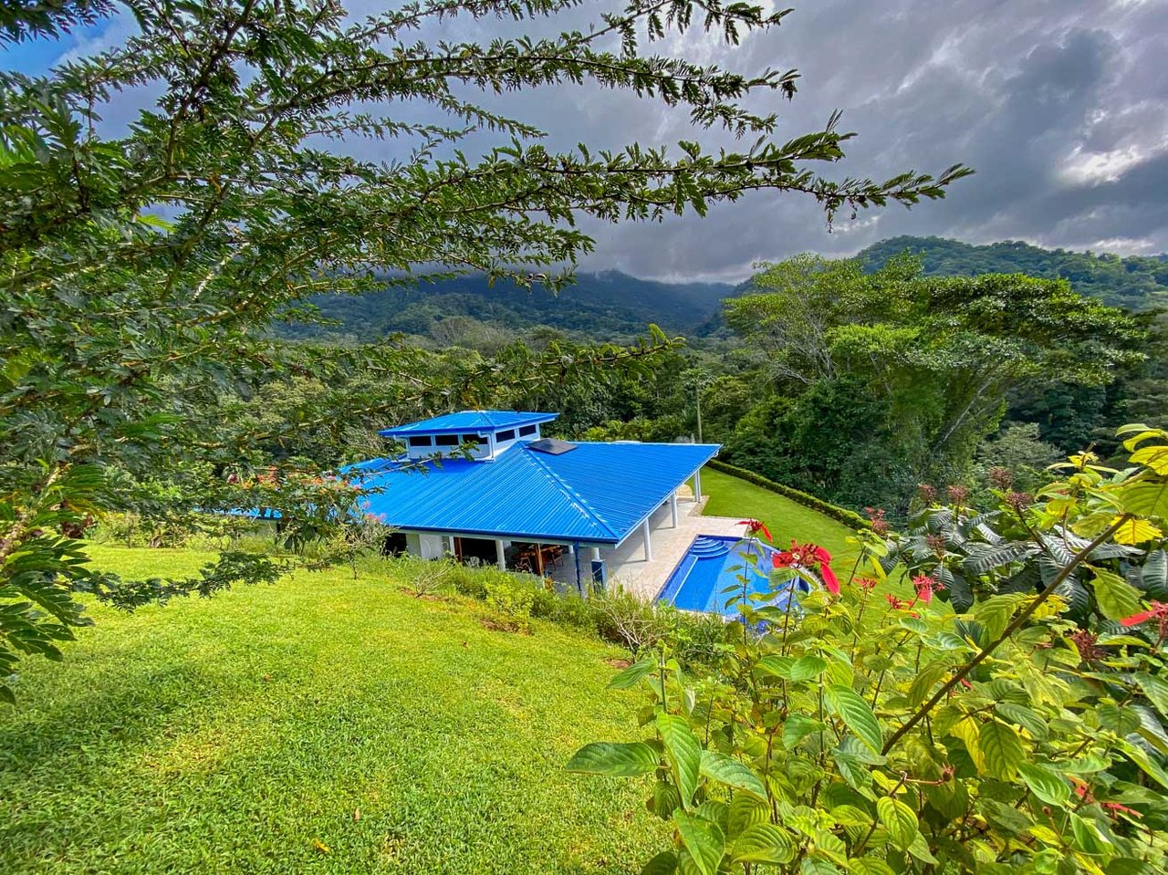 Private 2-Bed Hacienda with Ocean & Mountain Views, Pool & Development Potential in Ojochal