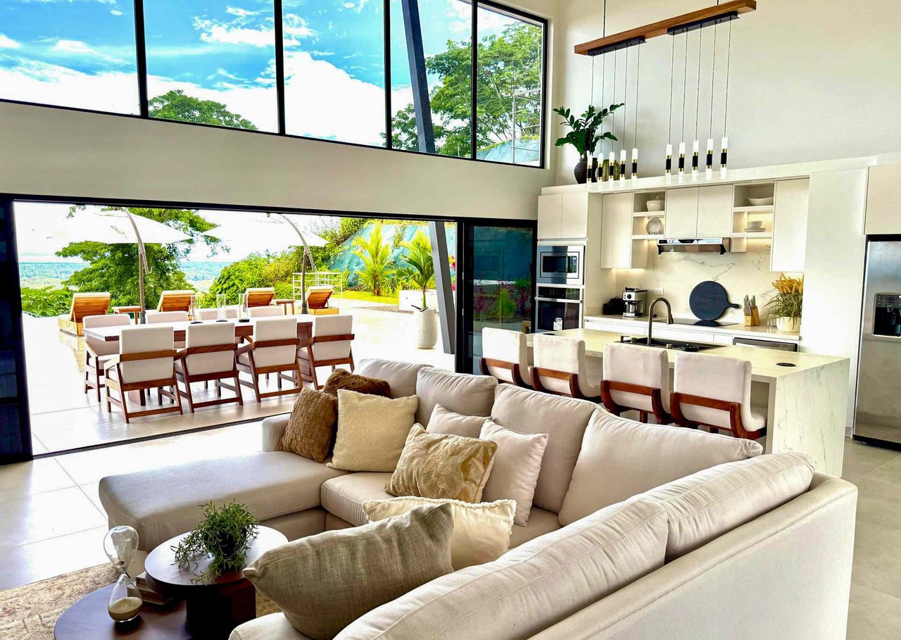 Brand New Modern Luxury 4-Bedroom Home with Pool and Incredible Panoramic Coastal & Ocean Views in Teancum at Tawal near Ojochal Costa Rica