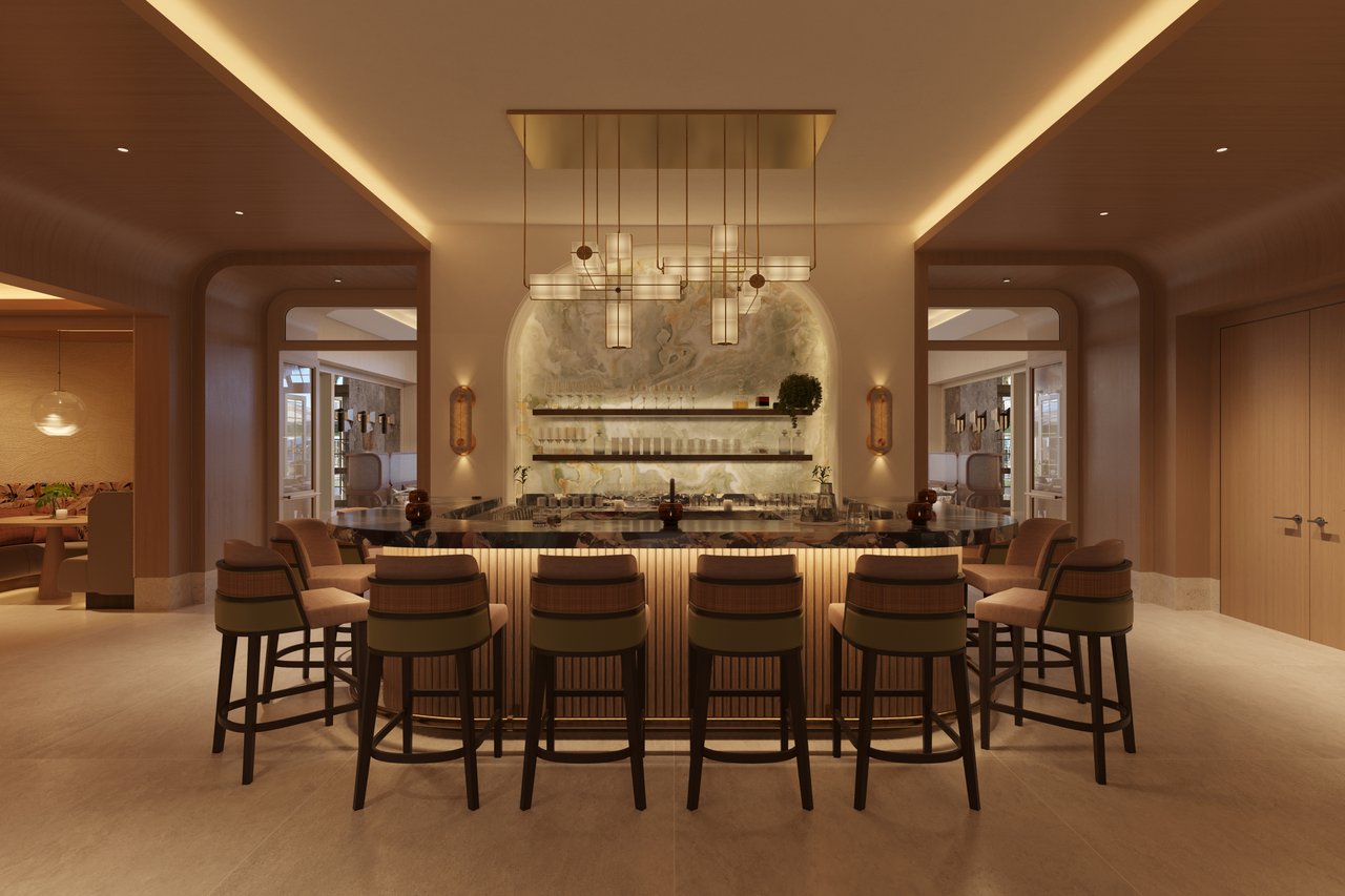 South Flagler House cocktail lounge rendering in West Palm Beach.