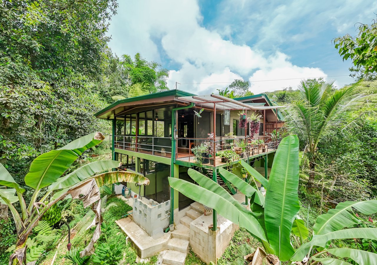 Self-Sustaining Mountain Estate for Sale in Costa Rica – 7.63 Acres with Waterfall, River & Multiple Homesites