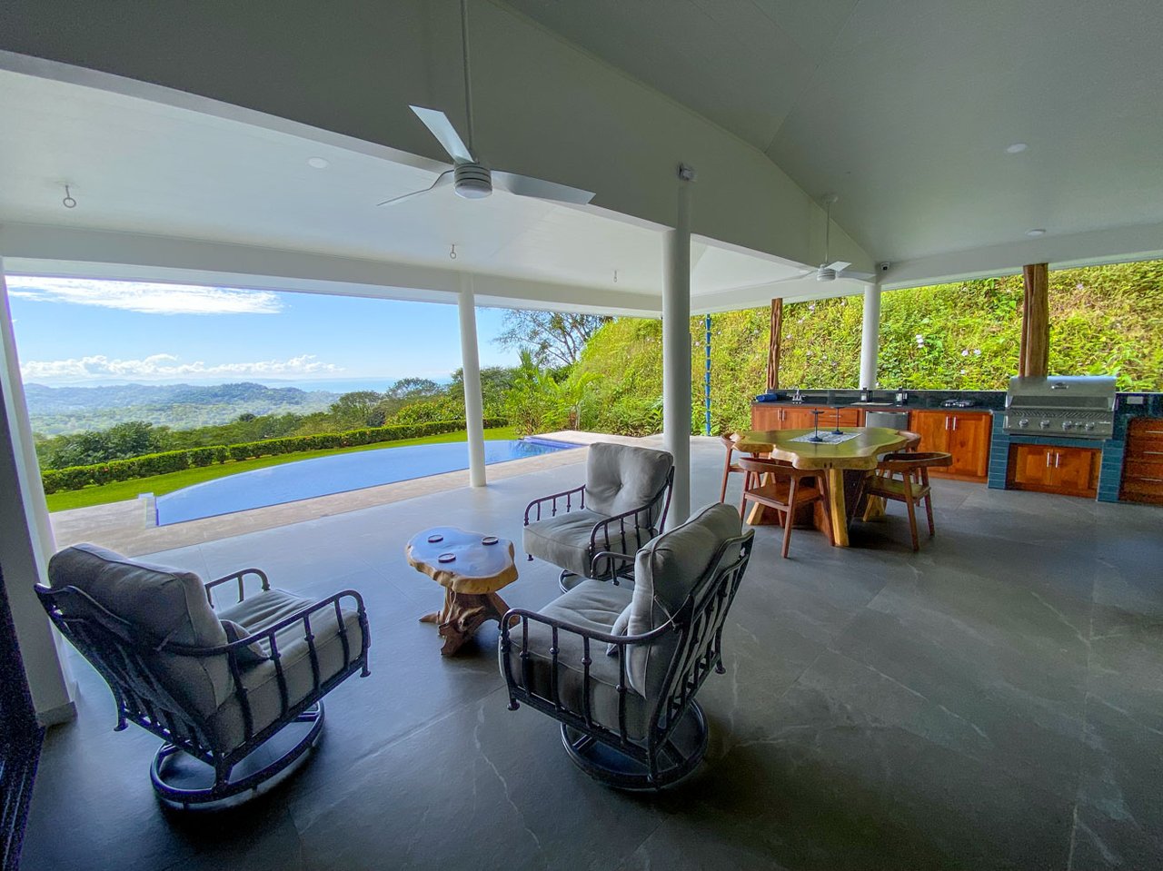 Private 2-Bed Hacienda with Ocean & Mountain Views, Pool & Development Potential in Ojochal