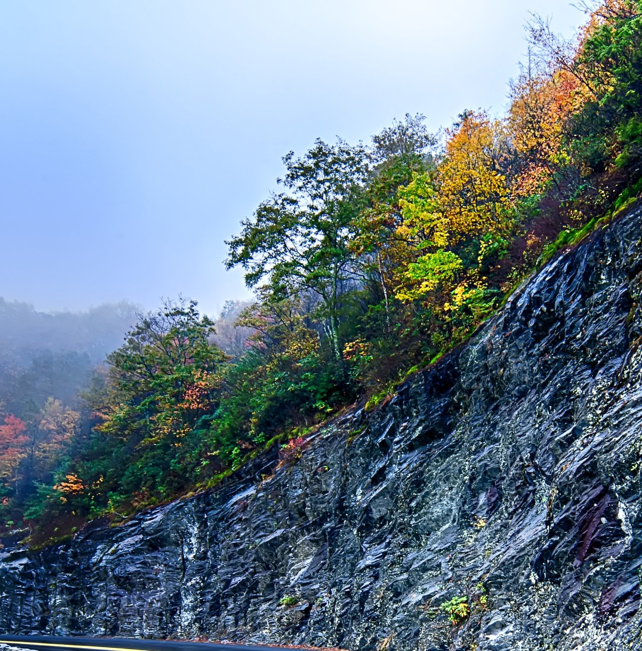 a cliff where real estate agents in Highlands often pass