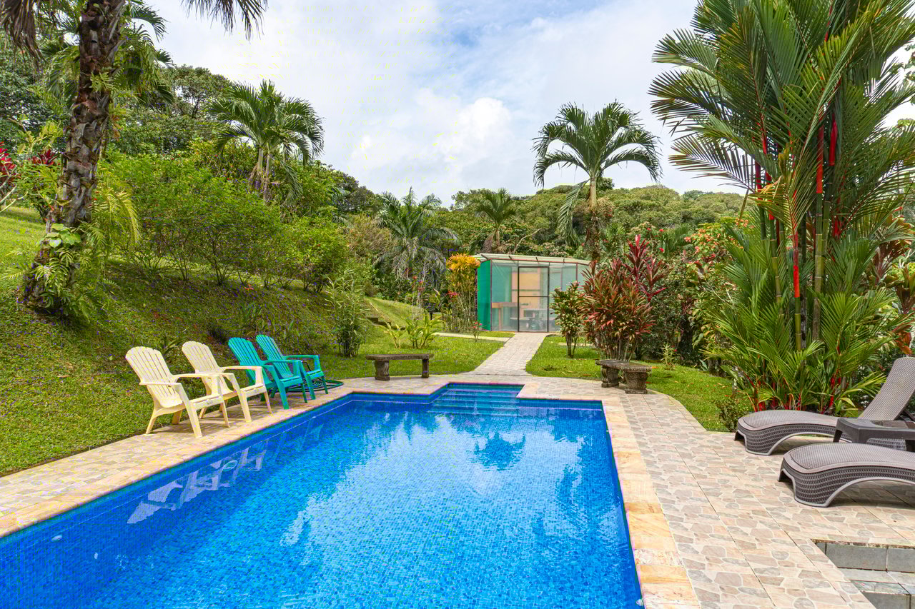 Serene Costa Rican Jungle Retreat with Waterfalls & Wildlife