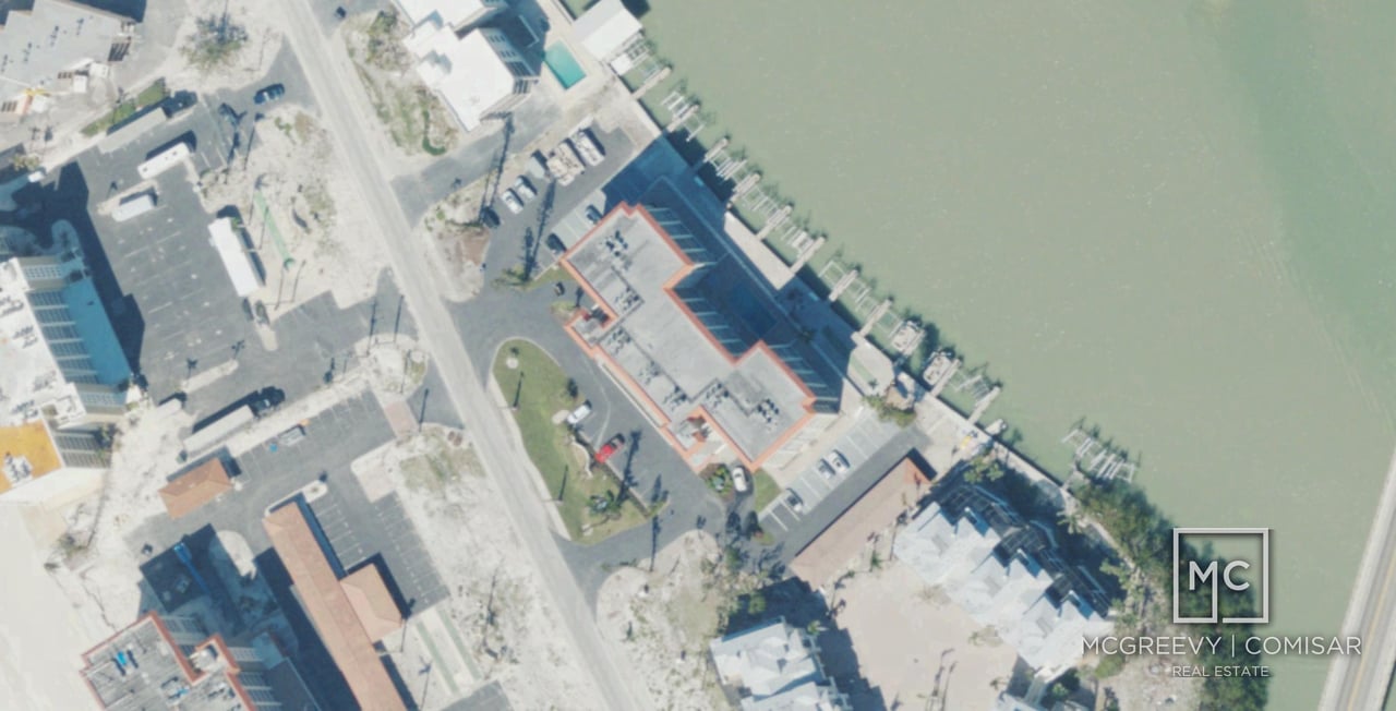 Aerial view of Casa Bonita Royale condominium, Bonita Beach, FL
