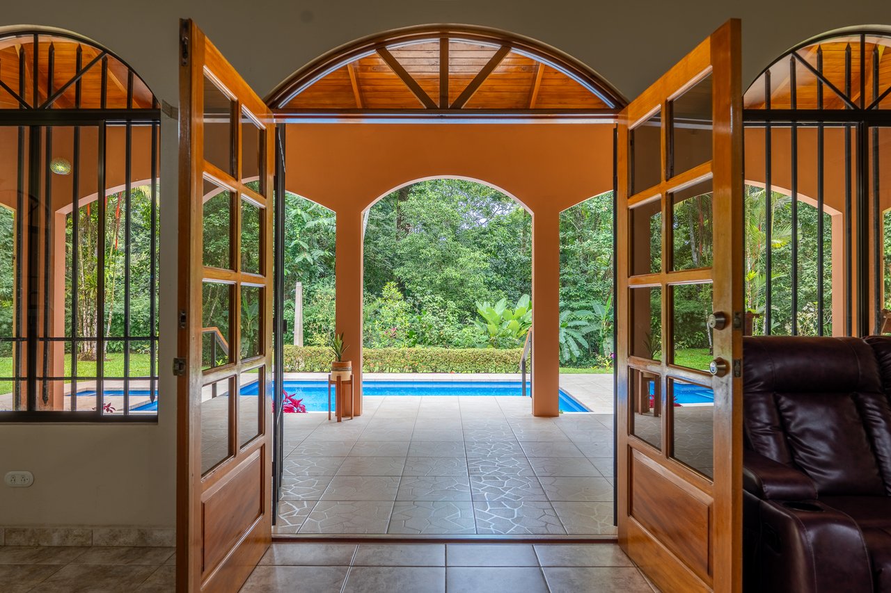 Ojochal Home for Sale with Pool, Creek & 1.6 Acres
