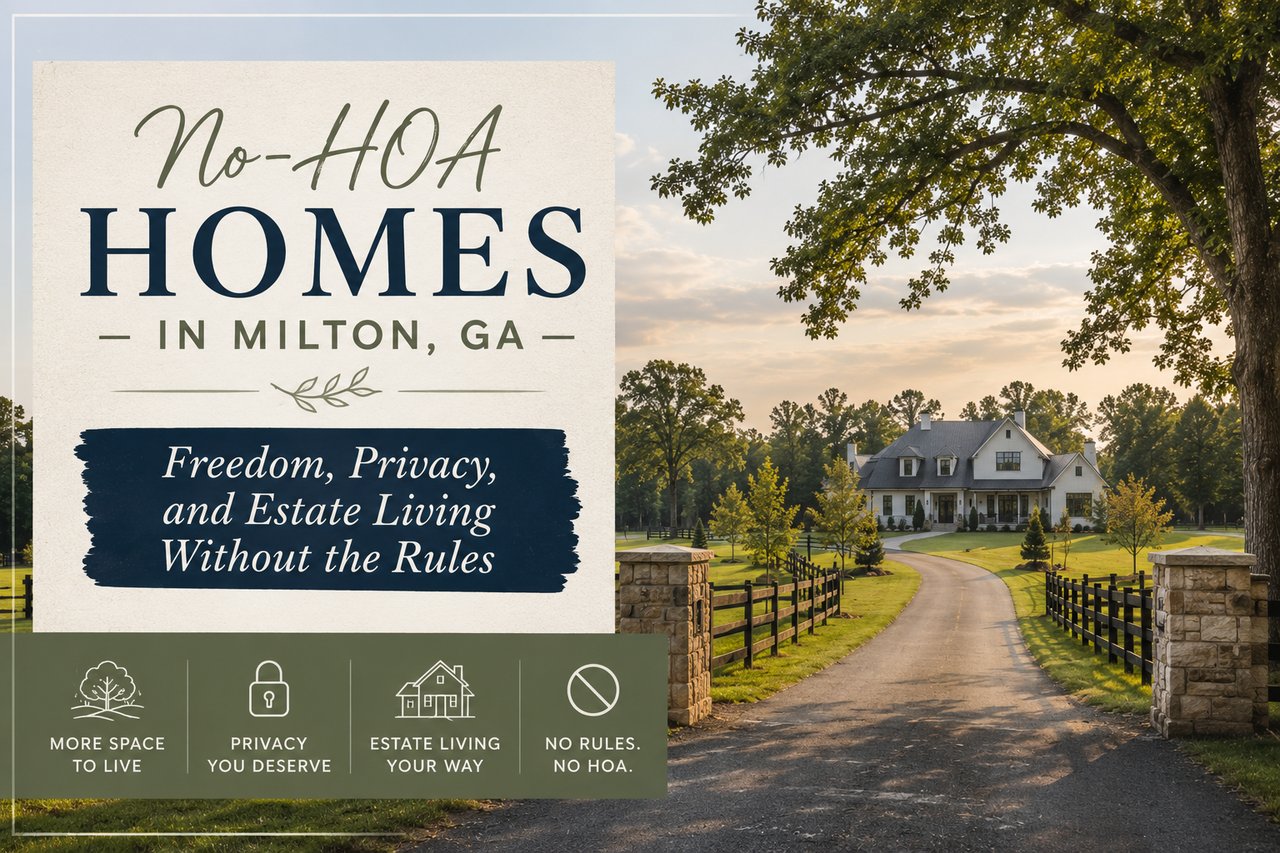 No-HOA Homes in Milton, GA: Freedom, Privacy, and Estate Living Without the Rules cover