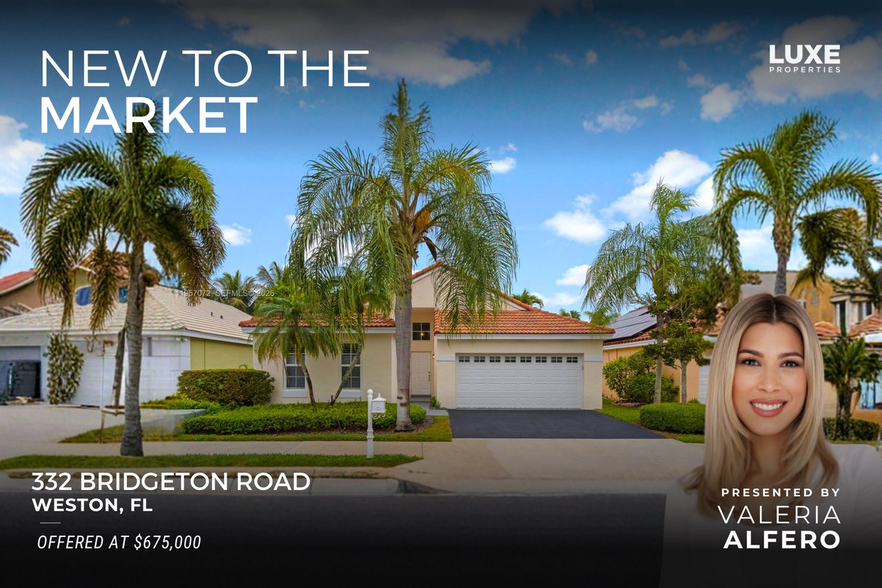 New To The Market: 332 Bridgeton Road, Weston, FL | Hurricane-ready Home in Bermuda Springs For Sale