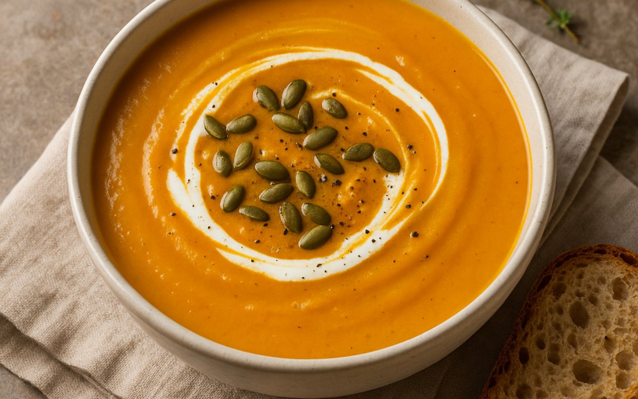 A Bowl Of Fall Comfort: Roasted Butternut Squash Soup
