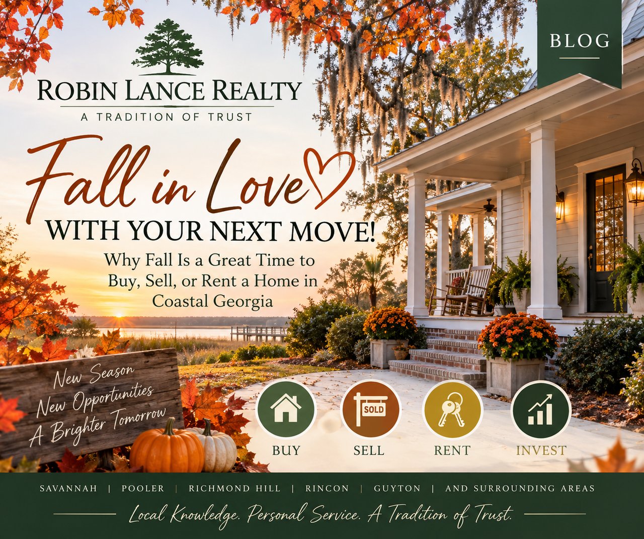 🍂 Fall in Love With Your Next Move! Why Autumn Is a Great Time for Real Estate in Coastal Georgia