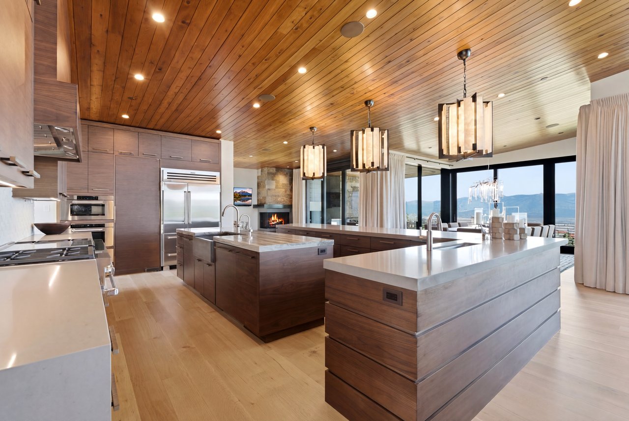 Top-of-Promontory Architectural Estate — Furnished & Turnkey - Front-Row Mountain Views