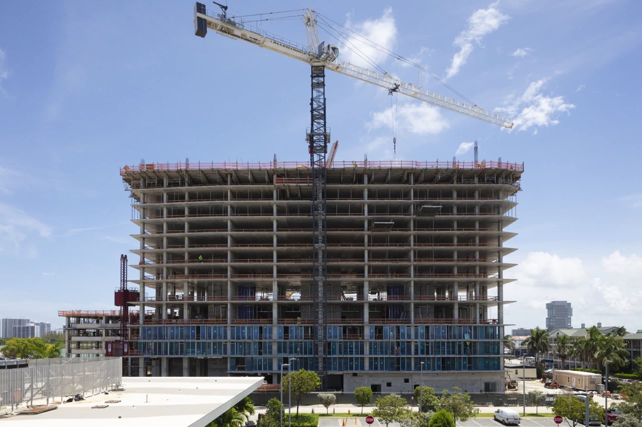 August 2024 - First Glass Installed at Oasis Hallandale; Now 75% Sold