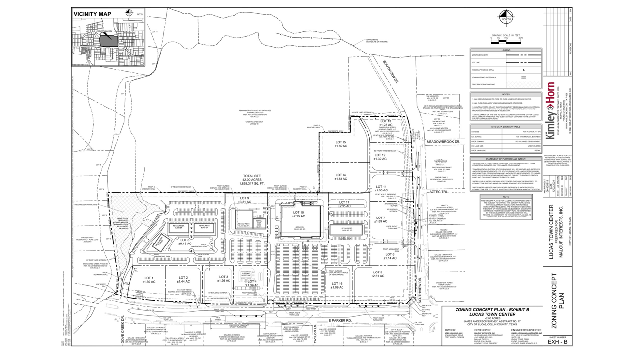 Artist Rendering of New Shopping Center Coming to Lucas at Parker and Southview